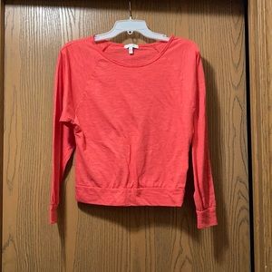 Delia’s coral, long sleeve shirt